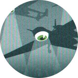 illustration of a drone with a giant eye