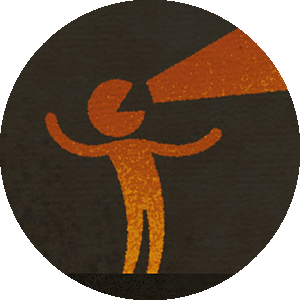 illustration of person shouting into a giant megaphone that another person is holding