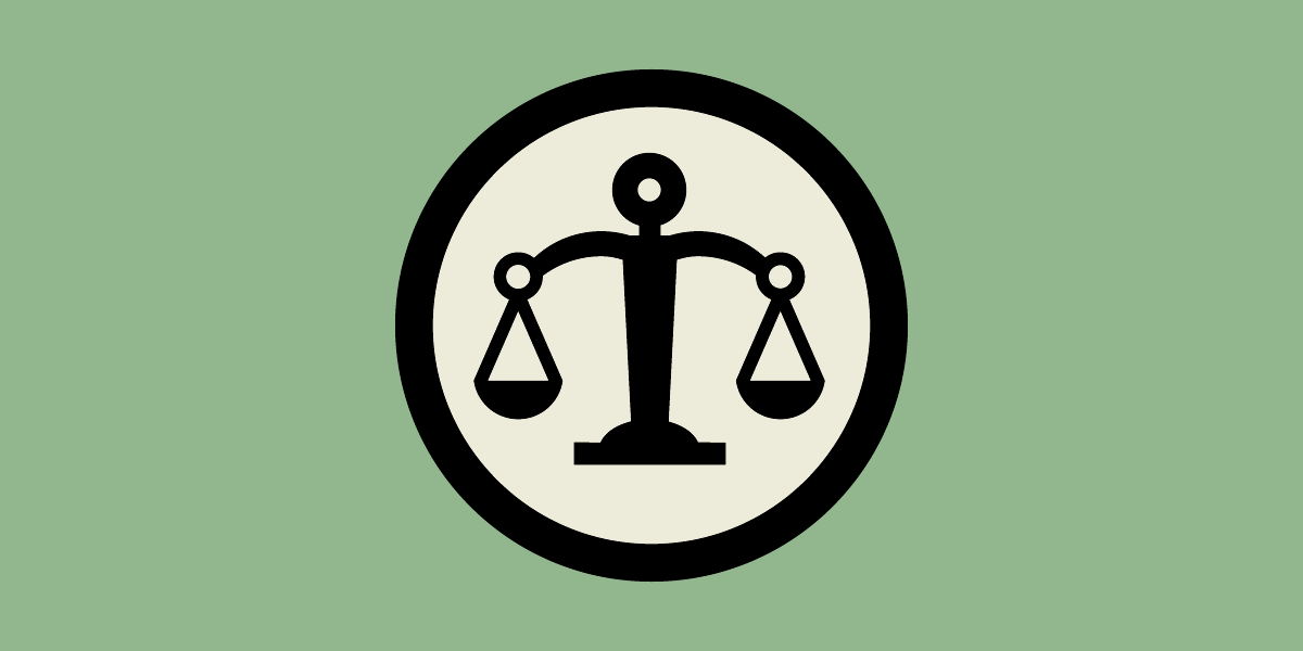 illustration of the scales of justice