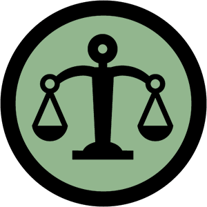 illustration of the scales of justice