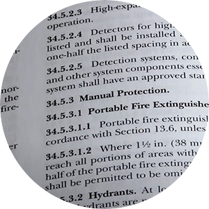 closeup photo of a safety code text