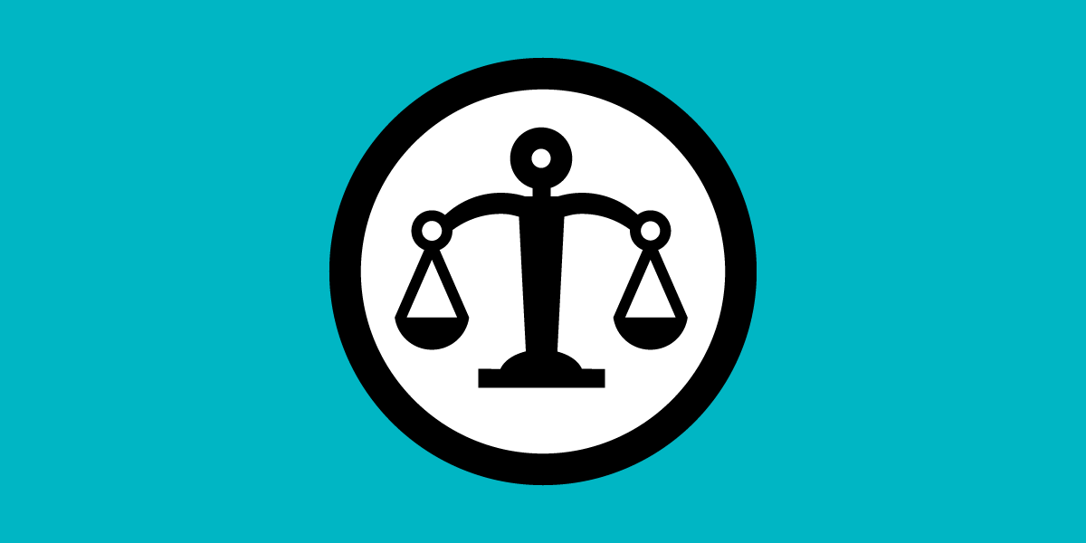 illustration of the scales of justice